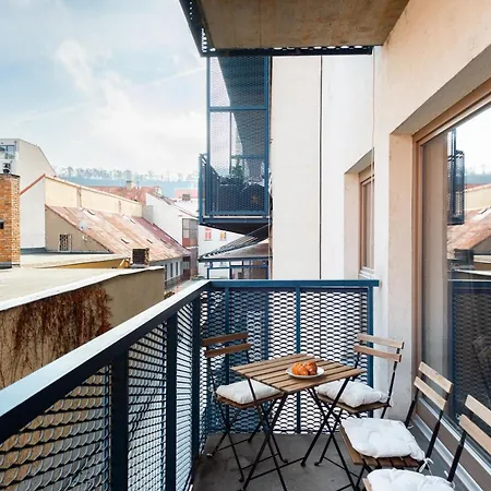 Apartment With Large Balcony, Parking Prag
